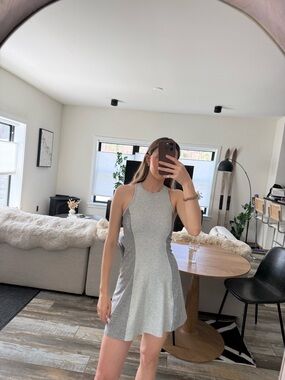 Outdoor Voices Heather Gray Panel Tennis Dress